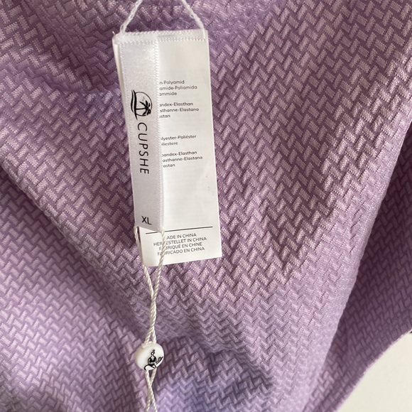 Cupshe Mariah Ruffle Trim swimsuit - Lilac- XL - Picture 6 of 8